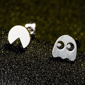 Stainless steel Pac man studs